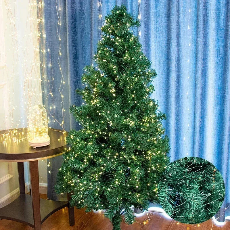 LED Green Wire Led String Fairy Lights US/EU Plug 110V/220V Waterproof LED Christmas Tree Holiday Home Garden Decoration Xmas