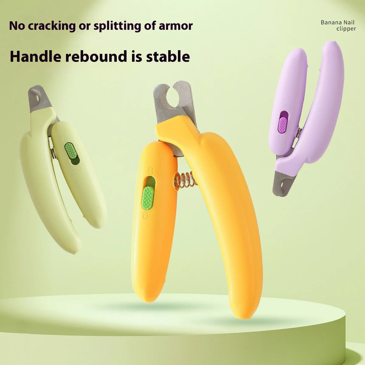 Banana Shape Pet Nail Clipper - Safe Nail Trimmer for Cats Dogs Rabbits Small Pets Prevent Bleeding Professional Grooming Tool