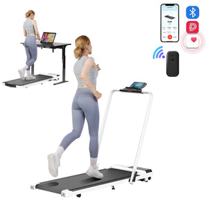3in1 Treadmill Exercise Machine LED Touch Screen with Remote Control Foldable Walkingpad Portable Under Desktreadmills for Home