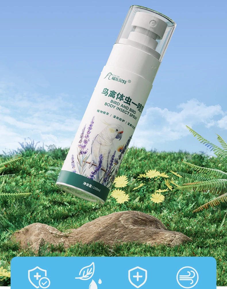 Bird insect repellent 100ml parrot supplies in addition to feather lice mites sterilization in vitro insect spray starling thrus