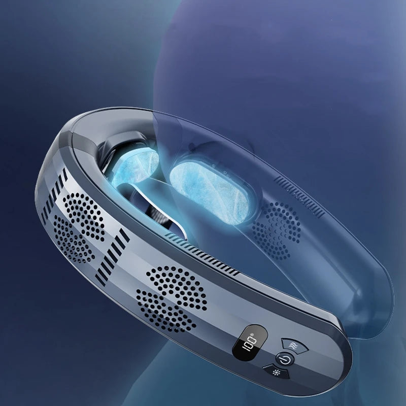 2025 New Wearable Air Conditioner USB Rechargeable Portable 3 Refrigeration Hanging Neck Fan Mute 6000mAh Outdoor Summer Cooler