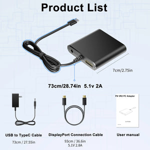Aolion For PS5 VR2 PC Adapter Psvr2 Computer Converter Connection Kit For Steam Vr Games Game Adapter Gaming Accessories