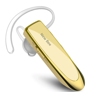 NEWBEE Single Wireless Bluetooth Headset Earphone Noise Cancelling Mic Sports Headphone Hands-Free Earbuds 24 Hrs Driving Office