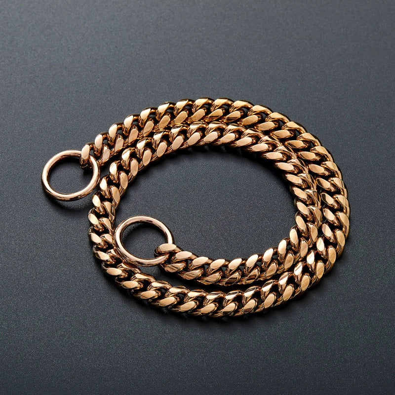 Metal Training Dog Choke Chain Collars for Large Dogs Pitbull Bulldog Durable Stainless Steel Dog Slip P China Collar