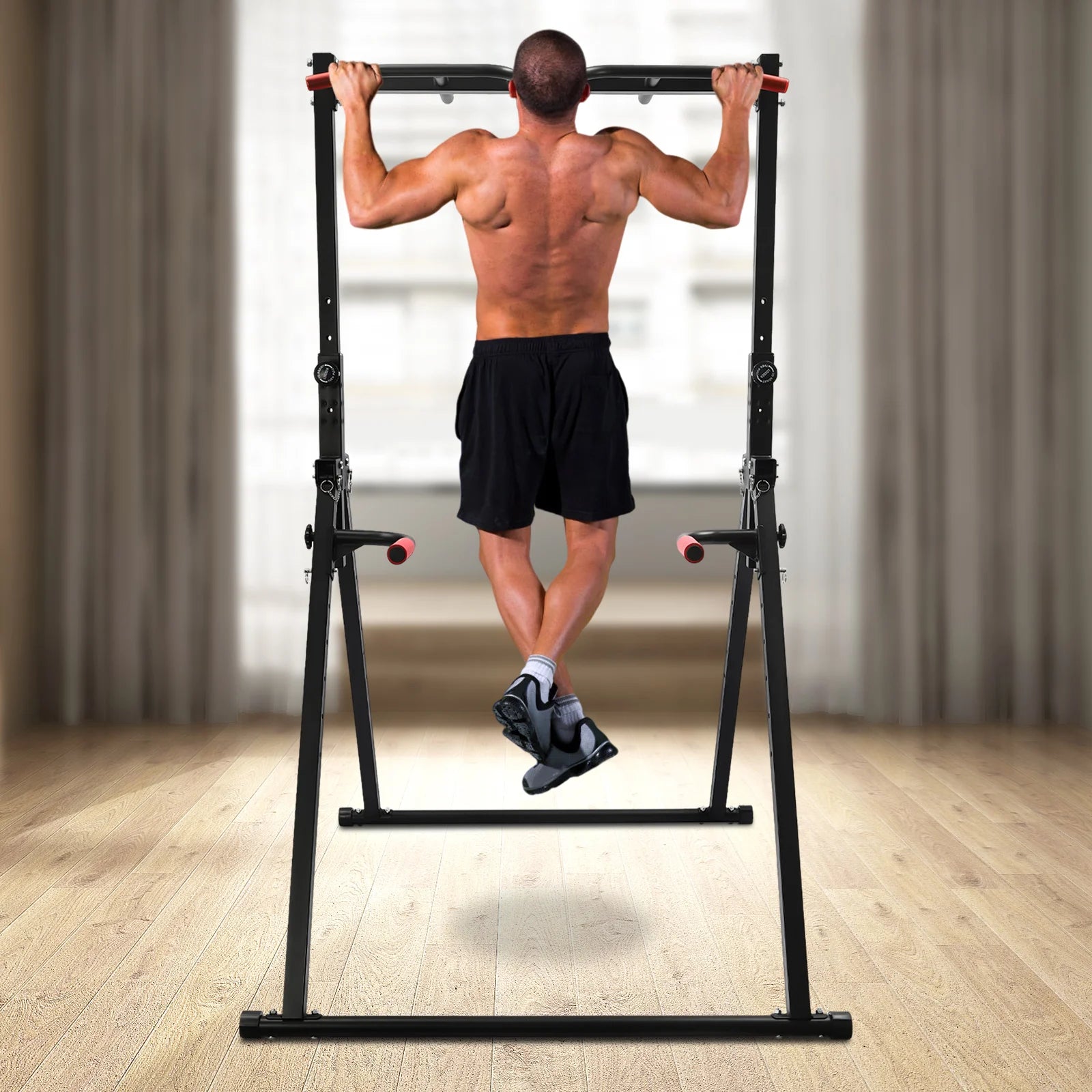 Triangular Pull Up Station Pull Up Bar for Home Gym Strength Training Equipment  Adjustable Height Home Pull Up Bar