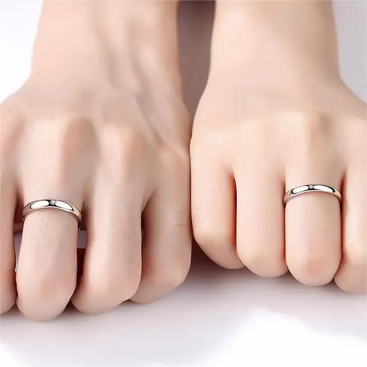 Couple's Ring 100% 925 Sterling Silver D Color Moissanite Diamond Rings for Women 14K Gold Plated Wedding Eternity Ring Jewelry - You Offer