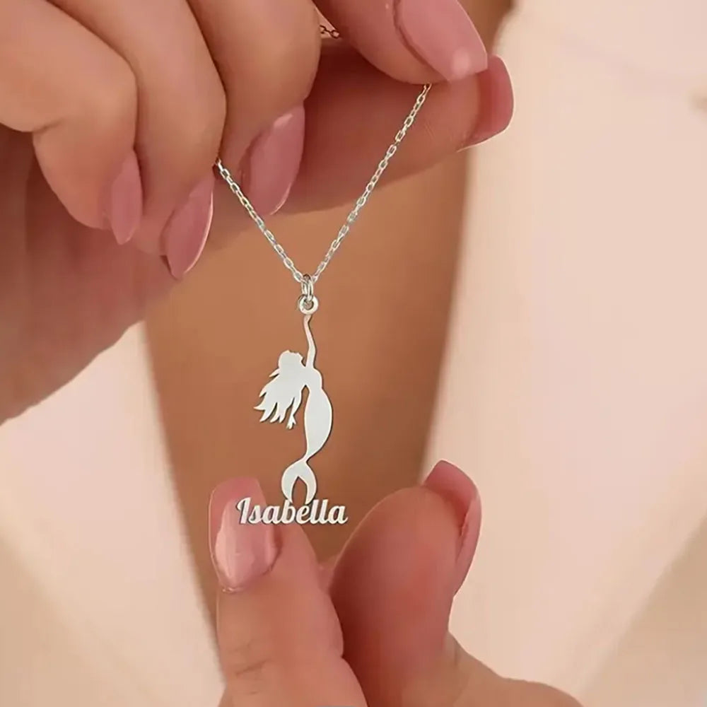 Customized Personalized Mermaid Name Necklace, Women's Popular Jewelry, Mother's Day Gift - You Offer