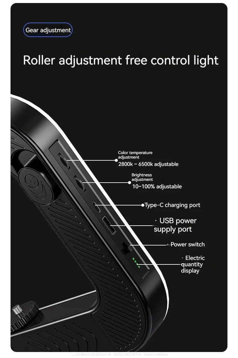 Smartphone Video Rig with Light Cell for Filmmaking Live YouTube Tiktok Video Recording Handheld Stabilizer Ring Light