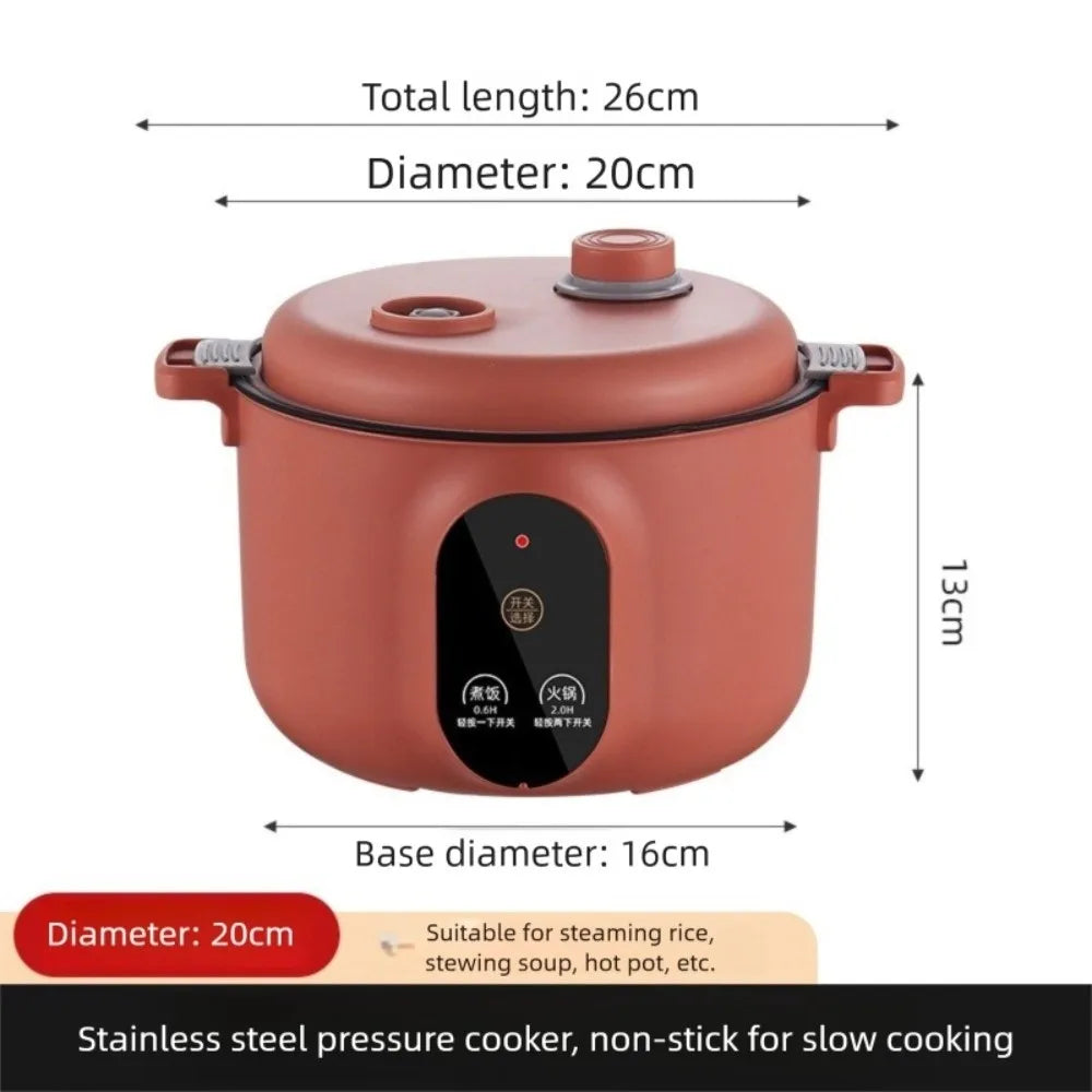 Easy 20cm Micro Pressure Cooker Non Stick Quick Heating Rice Cooker Anti-overflow 2 L Pressure Cooking Pot Student Dormitory - You Offer