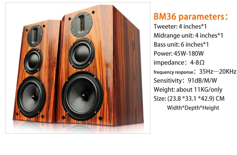 BM36speaker High fidelity hifi speaker audiophile grade passive bookshelf speaker