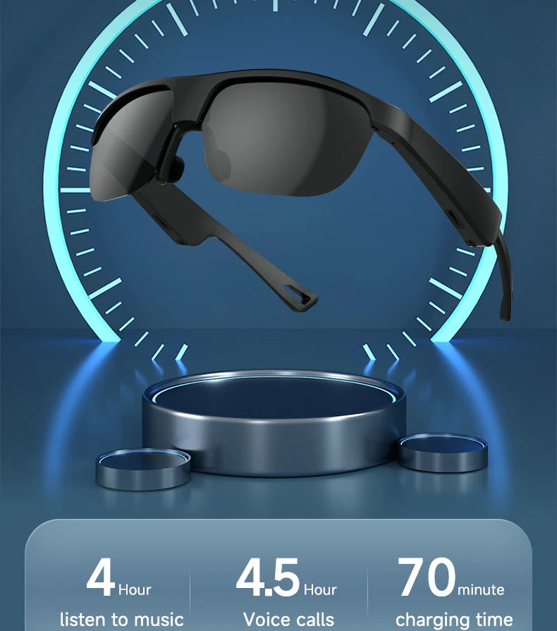 2025 New fashion smart glasses can be superimposed myopia glasses Bluetooth call music play Click to take photos for Android iOS