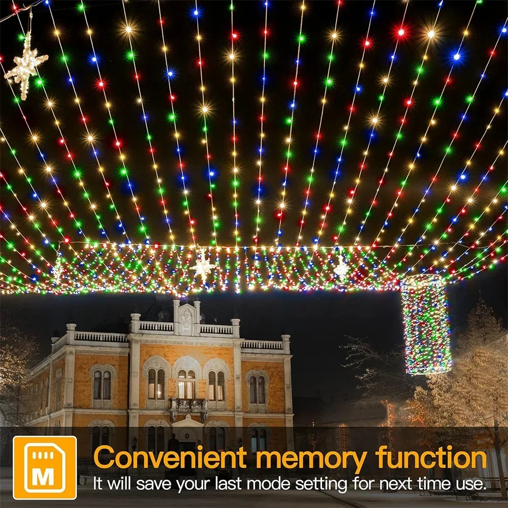 LED Green Wire Led String Fairy Lights US/EU Plug 110V/220V Waterproof LED Christmas Tree Holiday Home Garden Decoration Xmas