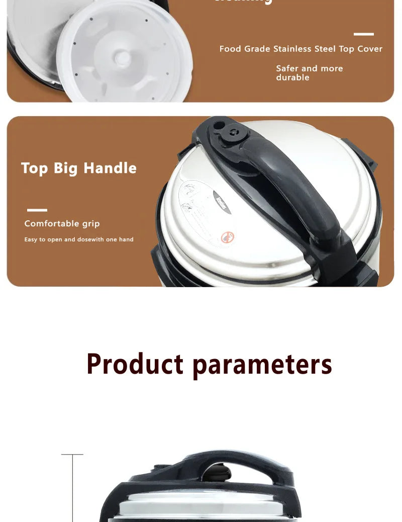 Electric Pressure Cooker 6L Large Capacity Household Multifunctional Electric Rice Cooker Intelligent Booking 3-step Timer Gears - You Offer