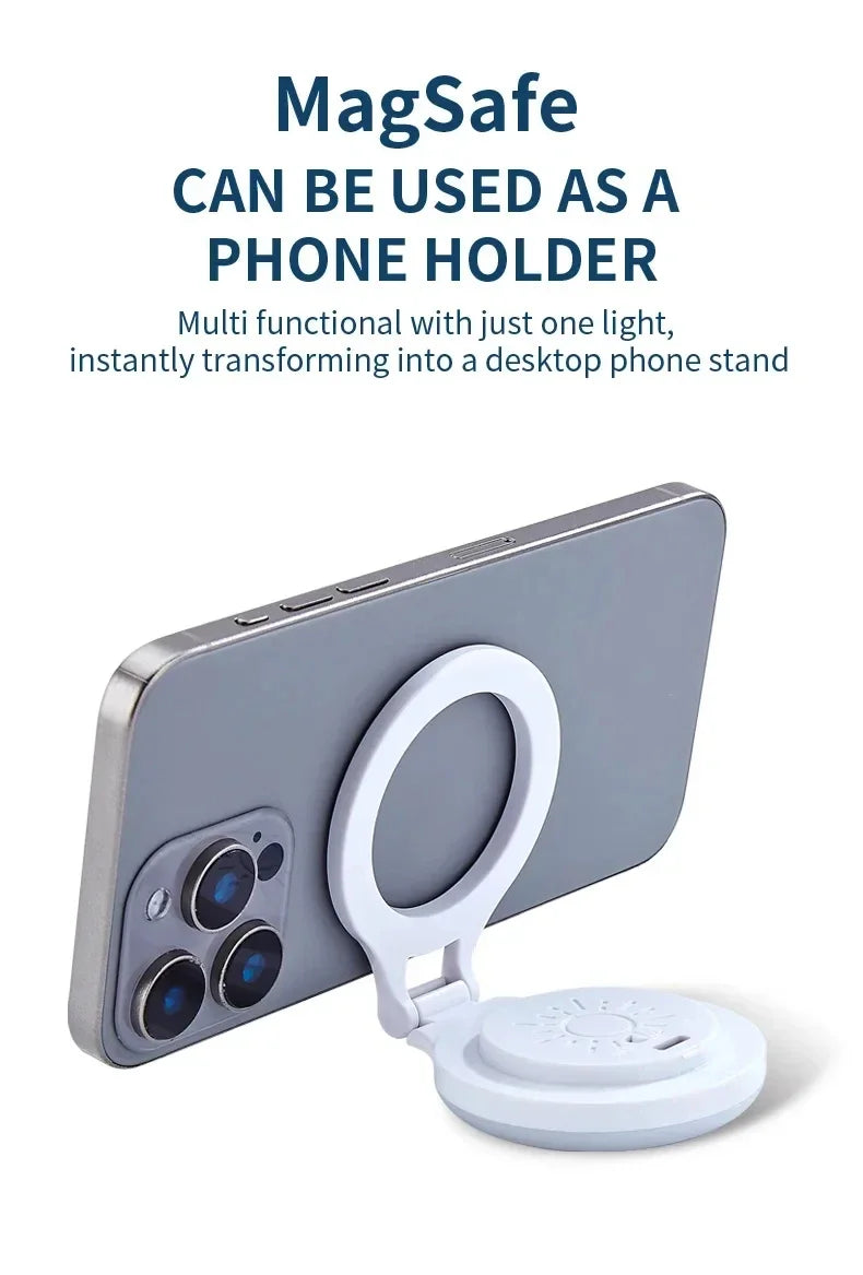 Pocket Magnetic LED Selfie Light For IPhone IPad Mobile Phone Laptop Flash Fill Video Photo Ringlight Photography Lamp