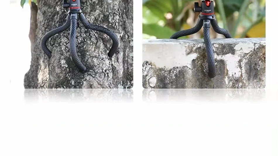 COMAN MT-35 Flexible Camera Tripod Hidden Phone Tripod Mount With Cold Shoe Smartphone DSLR Tripod For iPhone 15 Pro Max Samsung