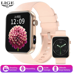 LIGE 2025 New 512MB Camera Smartwatch 1.91" HD Make Answer Call Take Video Sound Recording Music Sports Waterproof Smart Watch