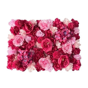 Pink Silk Rose Flower Wall Panels Artificial Flower for Wedding Decoration Baby Show Party Home Bedroom Backdrop Decor - You Offer