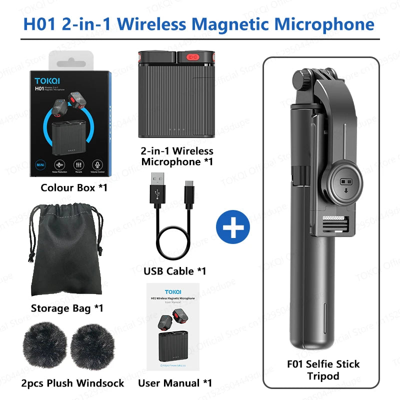 Mini Wireless Lavalier Microphone Bluetooth Magnetic Mic for Iphone Android Mobile Live Streaming Recording Vlog Video, Gaming