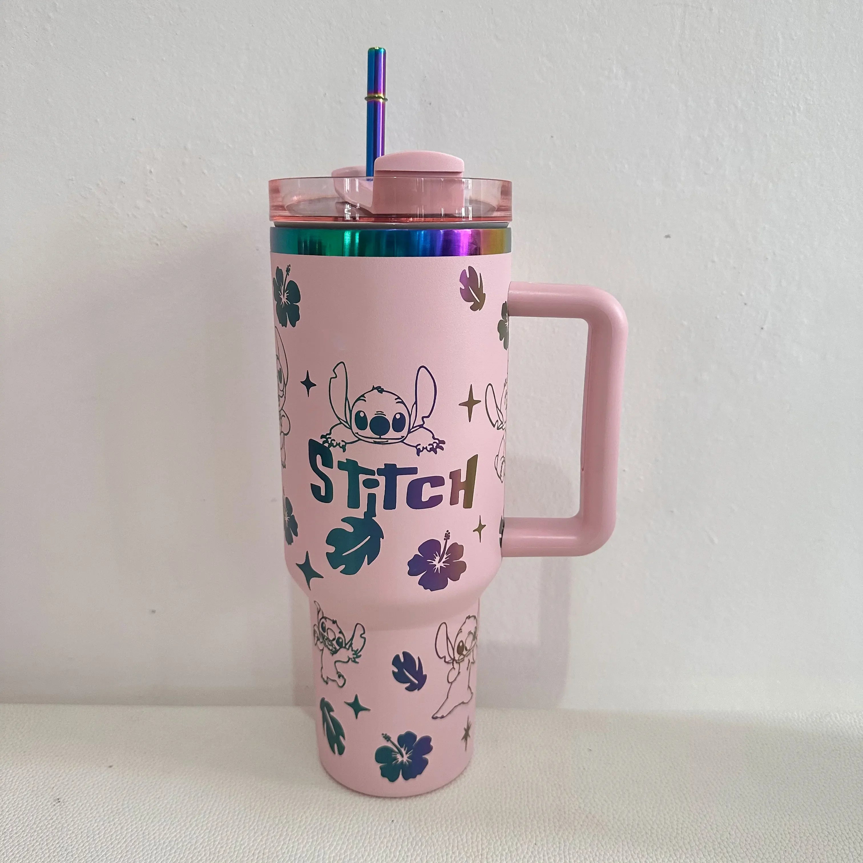 Stitch 40OZ stainless steel insulated cup 304 stainless steel insulated vacuum insulated car cup outdoor sports large capacity - You Offer