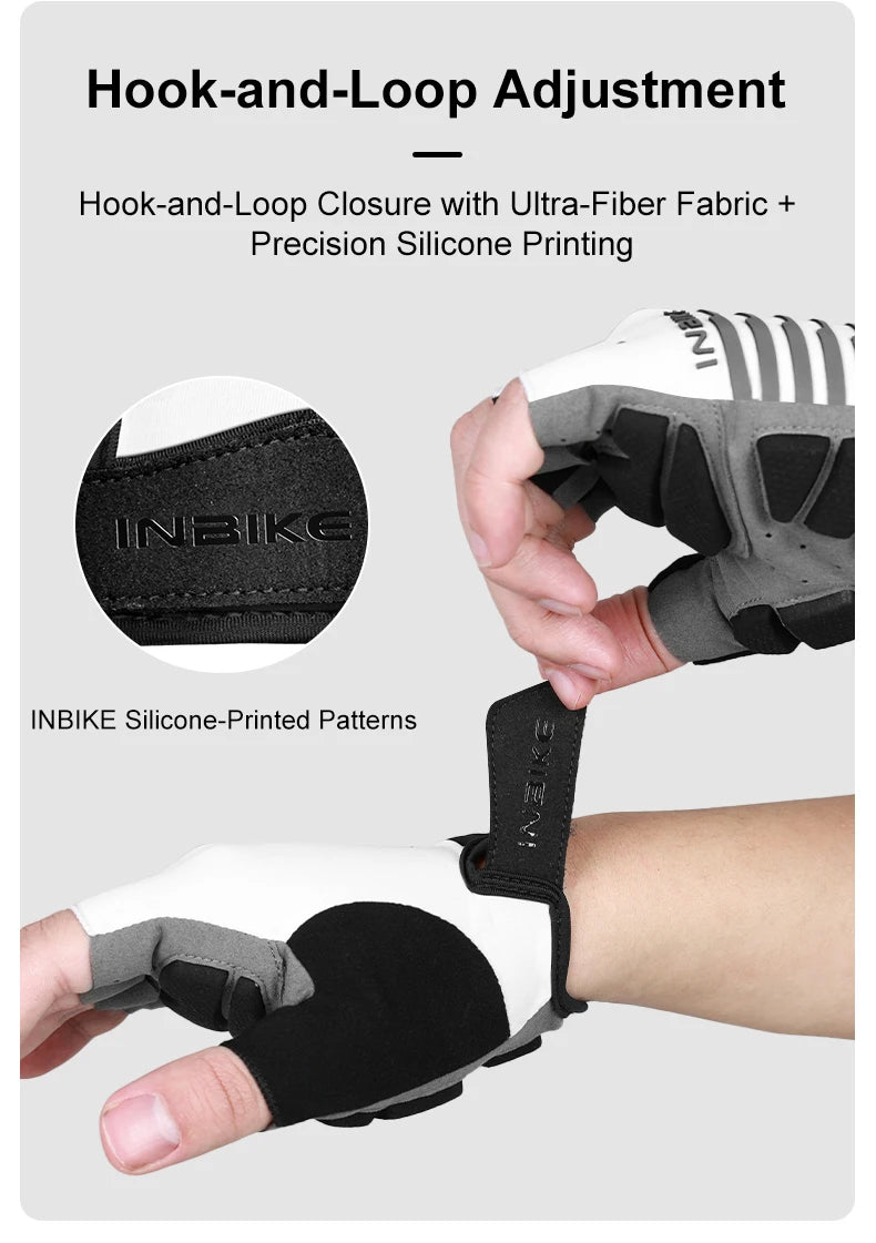 INBIKE Shockproof GEL Pad Cycling Gloves Half Finger Sport Gloves Men Women Summer Bicycle Gym Fitness Gloves MTB Gloves IF239