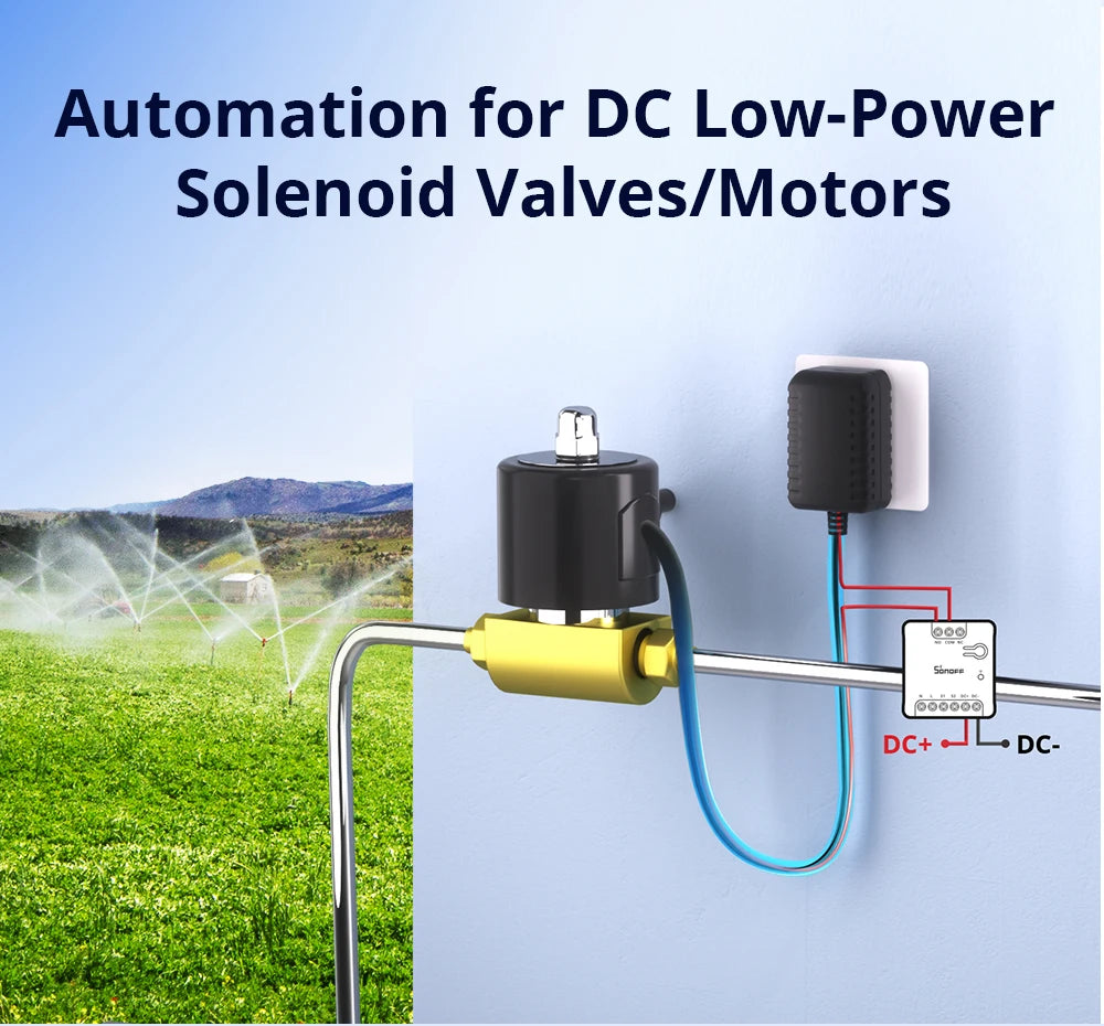 SONOFF MINI-D WiFi Smart Switch Matter Dry Contact Device Supports AC/DC Power Works with eWeLink Apple Home Alexa Google Home