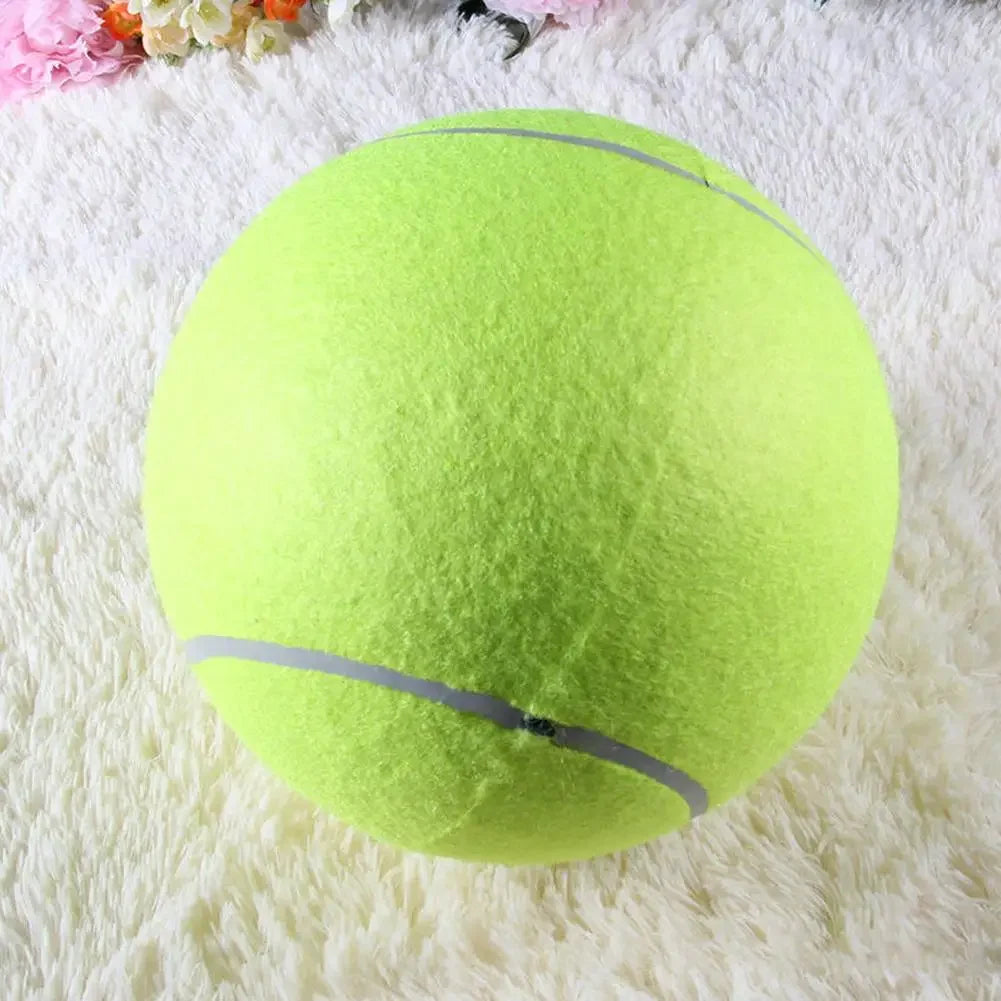 9.5'Giant Tennis Ball For Dog Chew Toy Big Inflatable Tennis Ball Pet Dog Interactive Toys Pet Supplies Outdoor Cricket Dog Toy