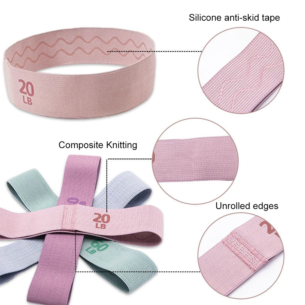 5-1pcs Elastic Workout Bands Anti-Slip Stretch Fitness Strips Portable Glute Thigh Elastic Bands Home Rubber Bands Gym Accessory - You Offer
