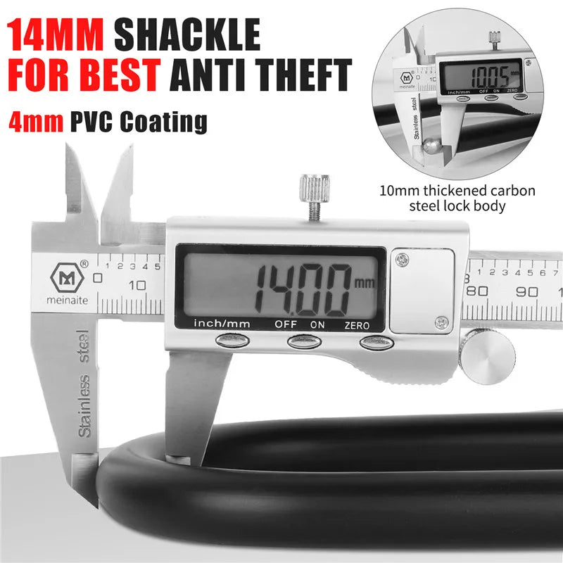 WEST BIKING Bicycle U Lock MTB Road Bike Padlock Portable Anti-theft Safety Motorcycle Scooter Cycling Lock Bicycle Accessories - You Offer