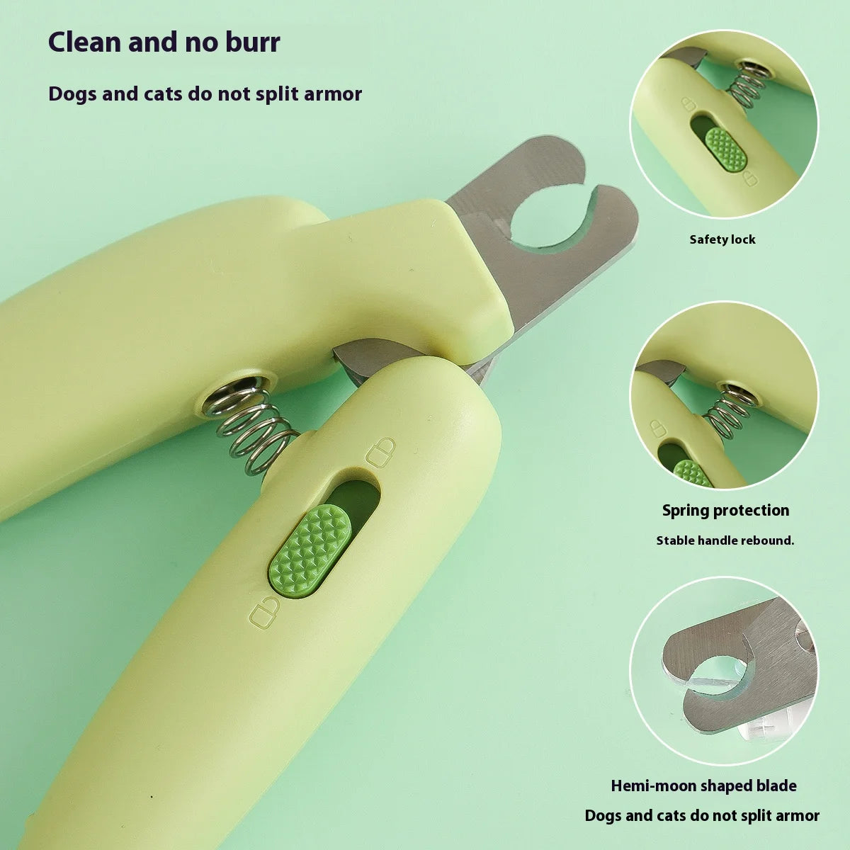 Banana Shape Pet Nail Clipper - Safe Nail Trimmer for Cats Dogs Rabbits Small Pets Prevent Bleeding Professional Grooming Tool