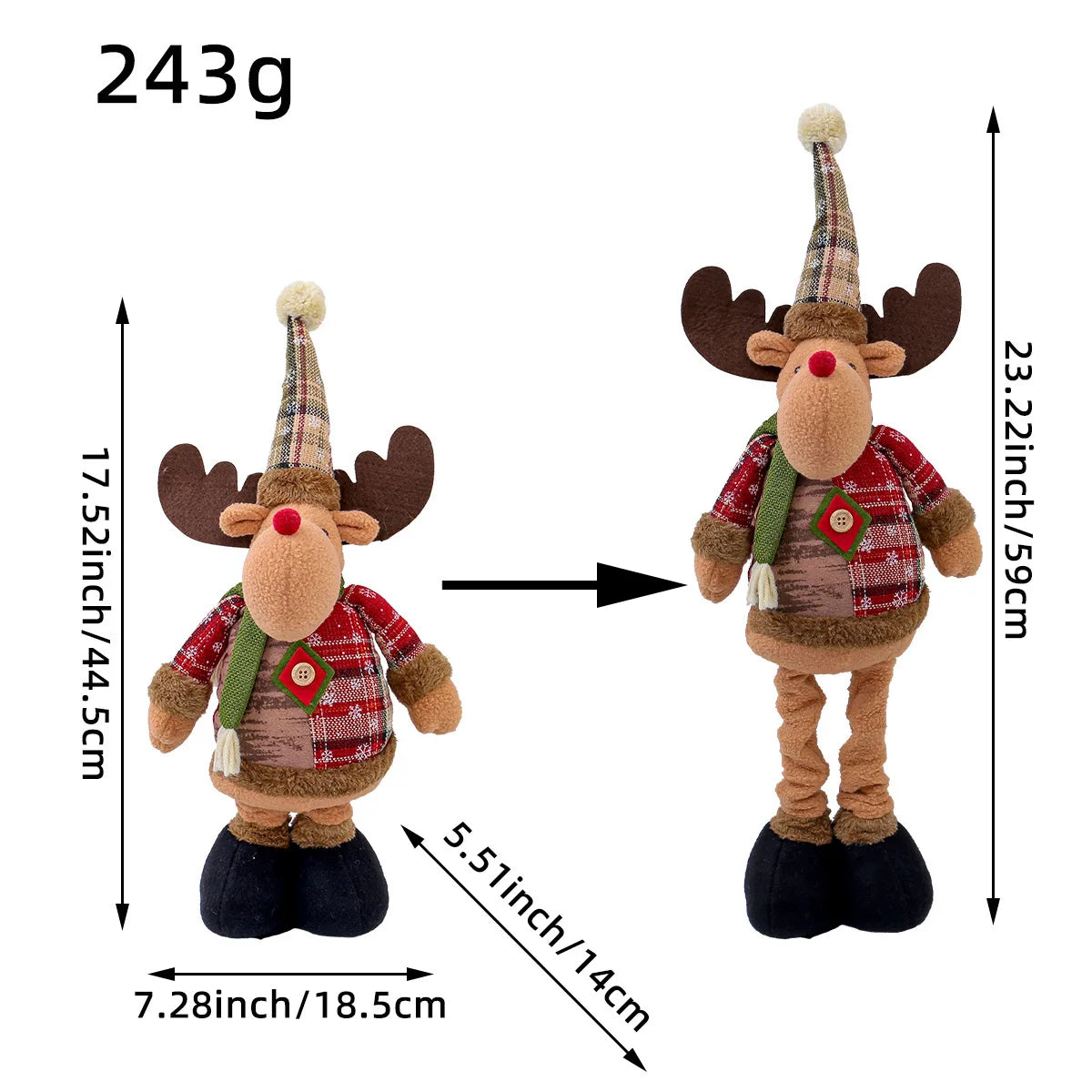 Hanging Christmas Plush Ornaments Set - Santa Snowman Elk Doll Decor for Xmas Tree, Home Party Gift & Stocking Stuffers 2025
