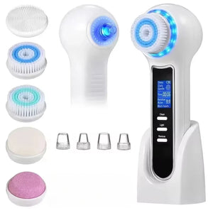 5 in 1 Electric Facial Cleansing Brush Blackhead Remover Pore Vacuum Cleaner Deep Cleaning Face Care Black Head Removal Machine