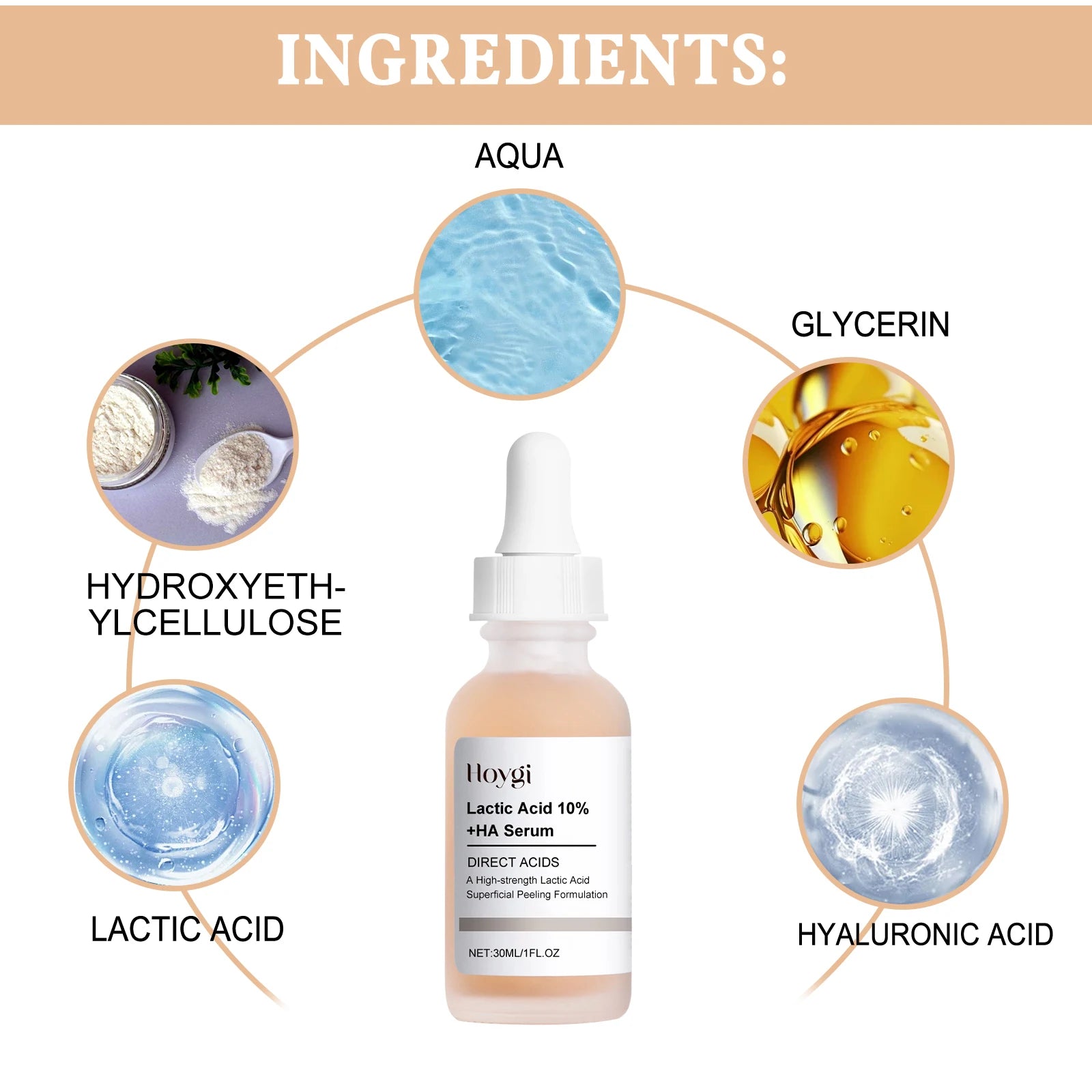 Lactic Acid Shrink Pores Serum Fast Large Pores Removal Firming Skin Essence Firming Smoothing Nourishing Repair Face Skin Care