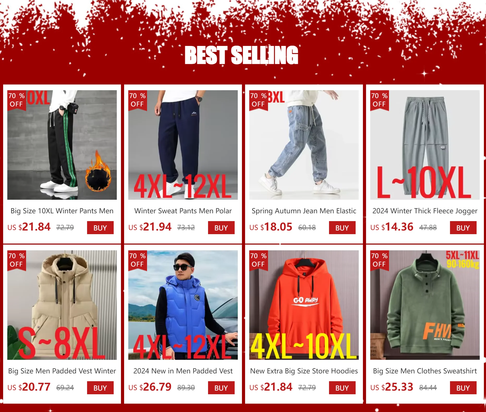 New Big Size Winter Pant Men Thick Fleece Lined Jogger Cotton Padded Warm Work Trouser Male Plus Large Sweatpant 9XL 10XL Autumn - You Offer