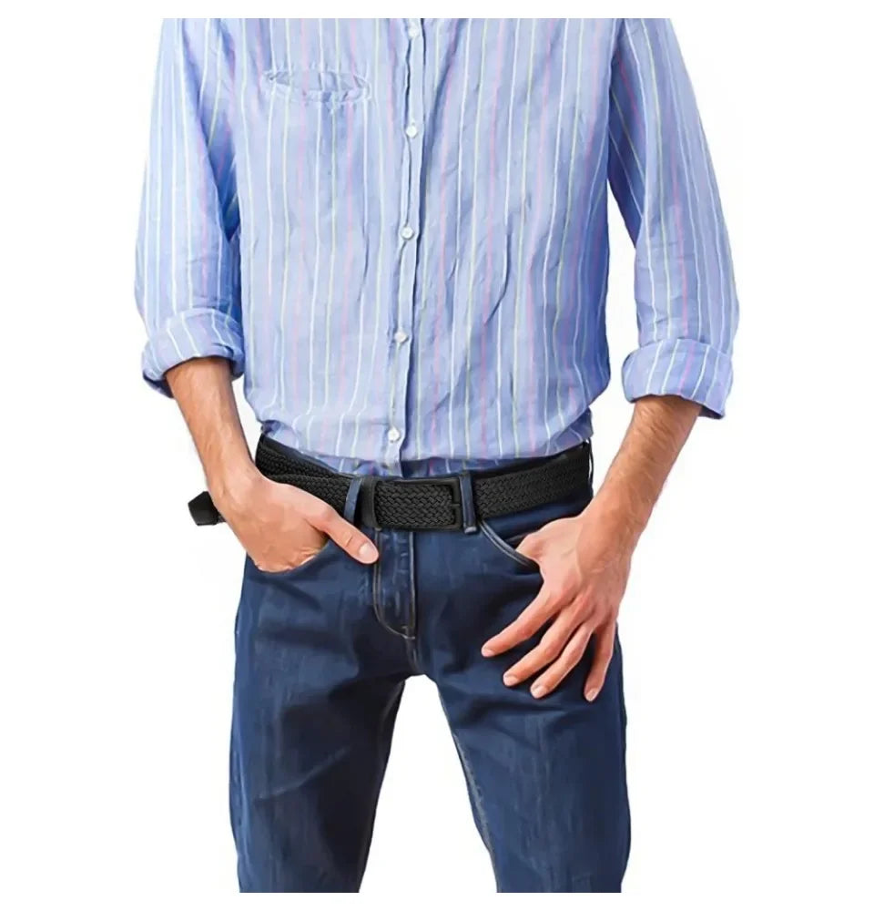 Elastic Braided Stretch Mens Golf Casual Jeans Belts Woven 1 3/8" Nylon Work Belts for Men Pants Shorts - You Offer