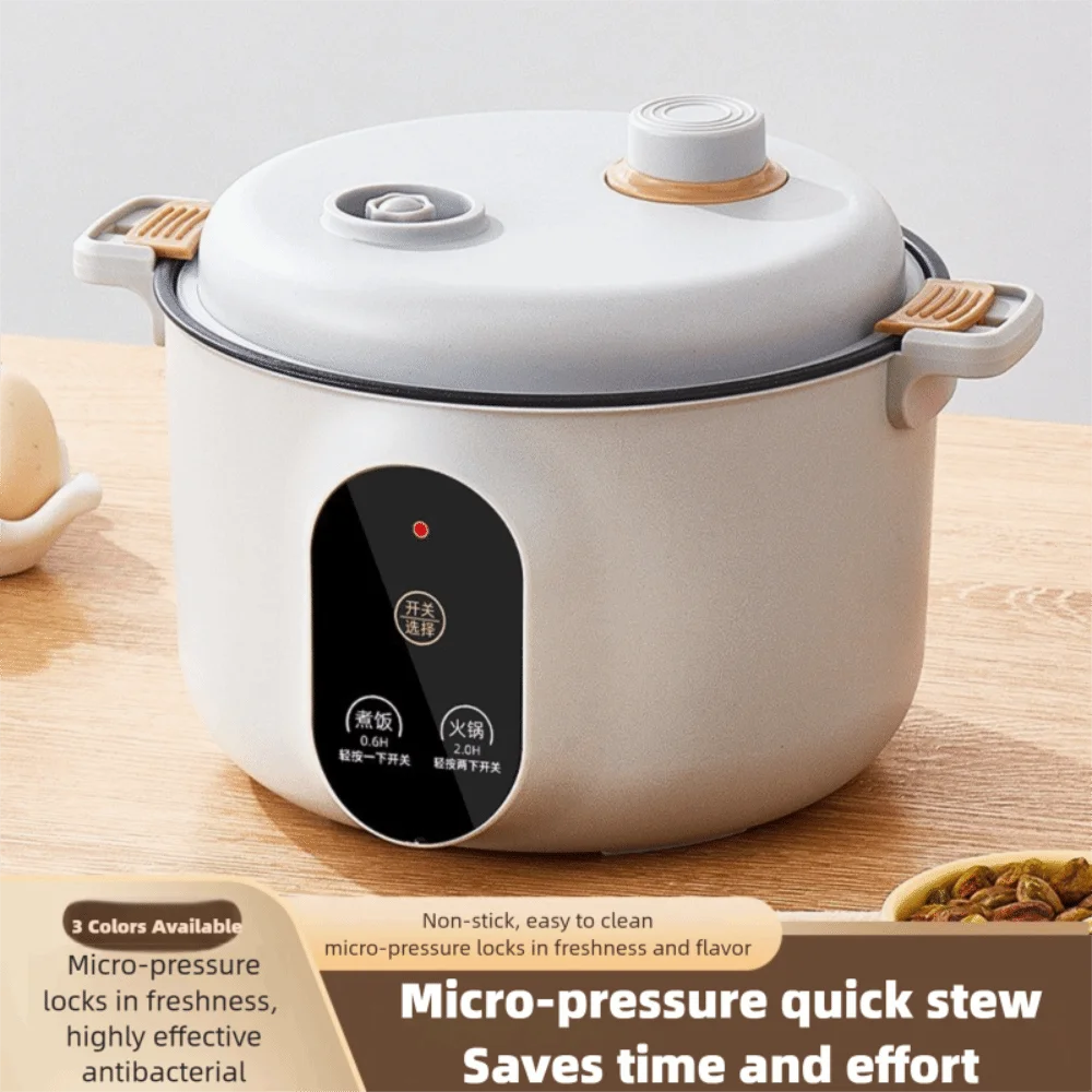 Easy 20cm Micro Pressure Cooker Non Stick Quick Heating Rice Cooker Anti-overflow 2 L Pressure Cooking Pot Student Dormitory - You Offer