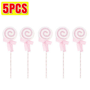 20/1x Christmas Candy Cane Ornaments Plastic Glitter Xmas Tree Hanging Pendants Twisted Crutch Candy Canes New Year Party Favors