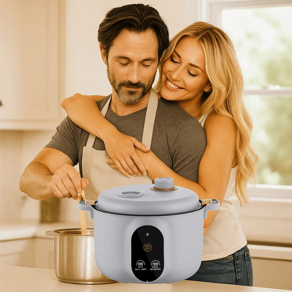 Easy 20cm Micro Pressure Cooker Non Stick Quick Heating Rice Cooker Anti-overflow 2 L Pressure Cooking Pot Student Dormitory - You Offer