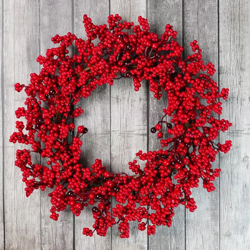 SRETNO Christmas Wreath Artificial Plants Red Fruit Flower Wreath Home Decorations Ornaments Christmas Supplies 2025 New Garland