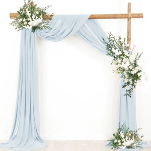 Dark Green Chiffon Wedding Arch Draping Fabric Sheer Curtains Drapery Ceremony Reception Backdrop Curtain Party Swag Christmas