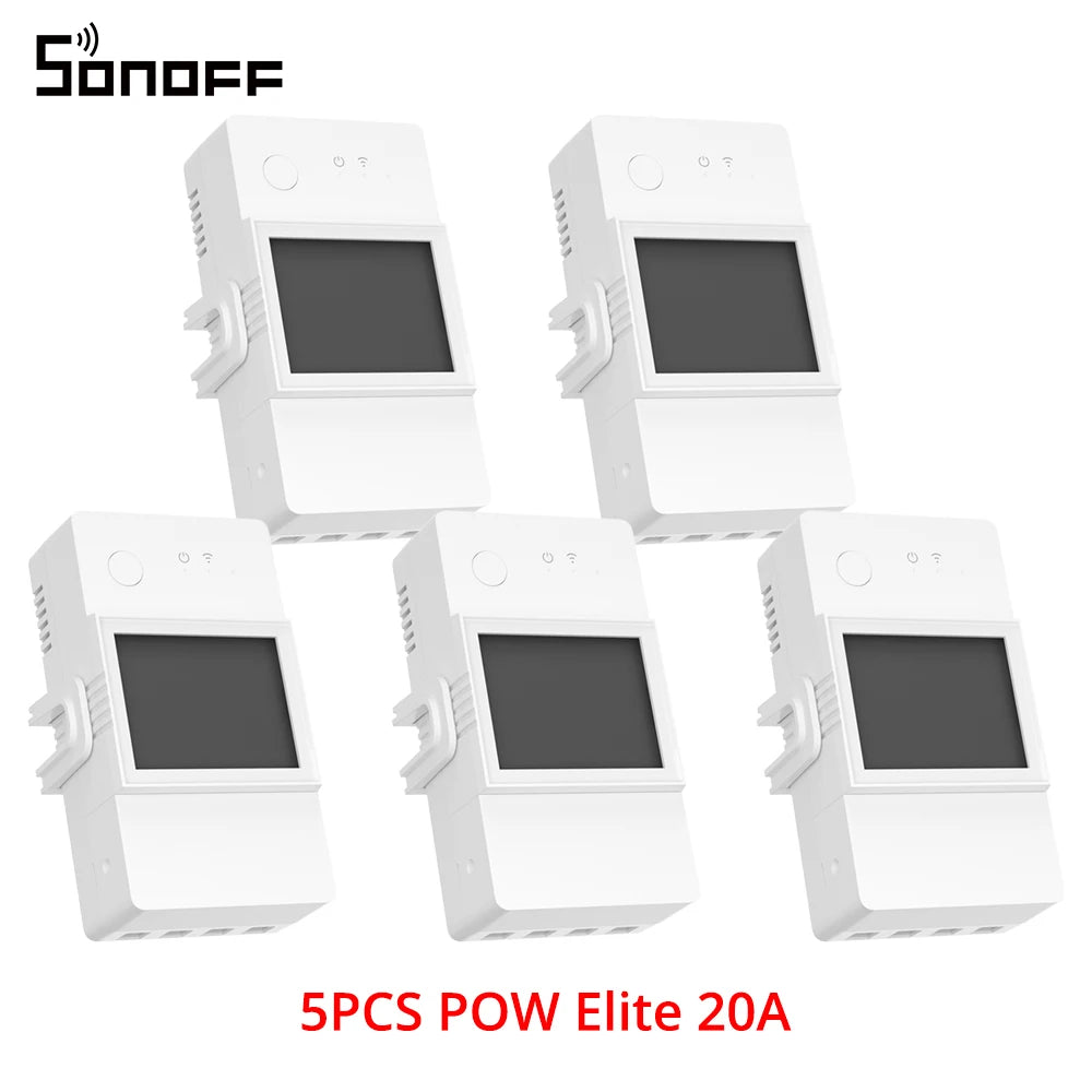 1/5PCS Itead SONOFF POW Elite Smart Wifi Power Switch 16A 20A Wireless Remote Control Switch Monitor Energy Usage via e-WeLink