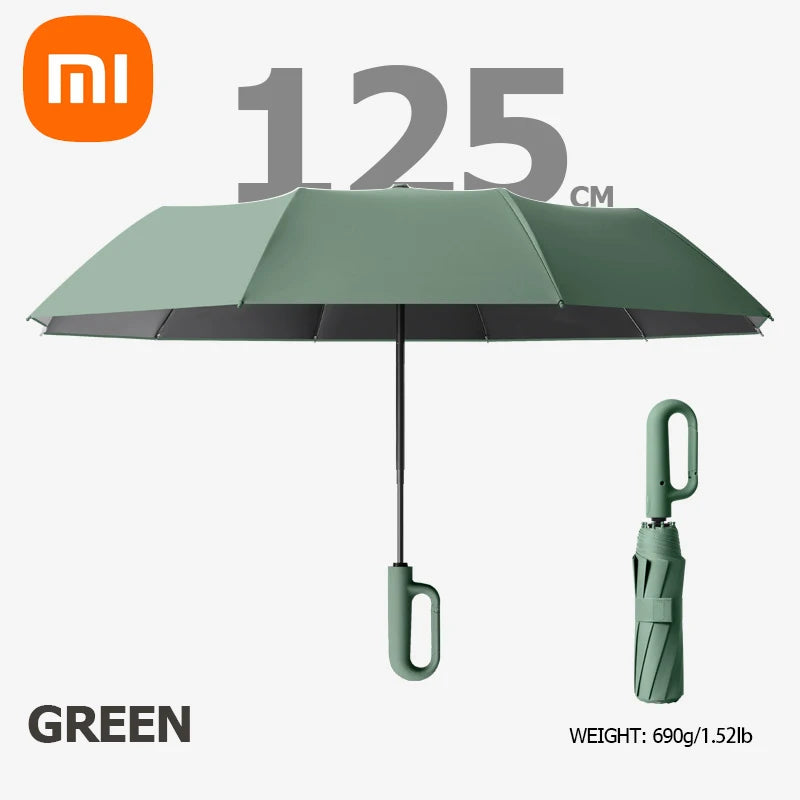 Xiaomi Strong Windproof Automatic Umbrella 72 Bones Sunshade Uv Protection Folding Umbrella Buckle Rain Large Parasol For Women