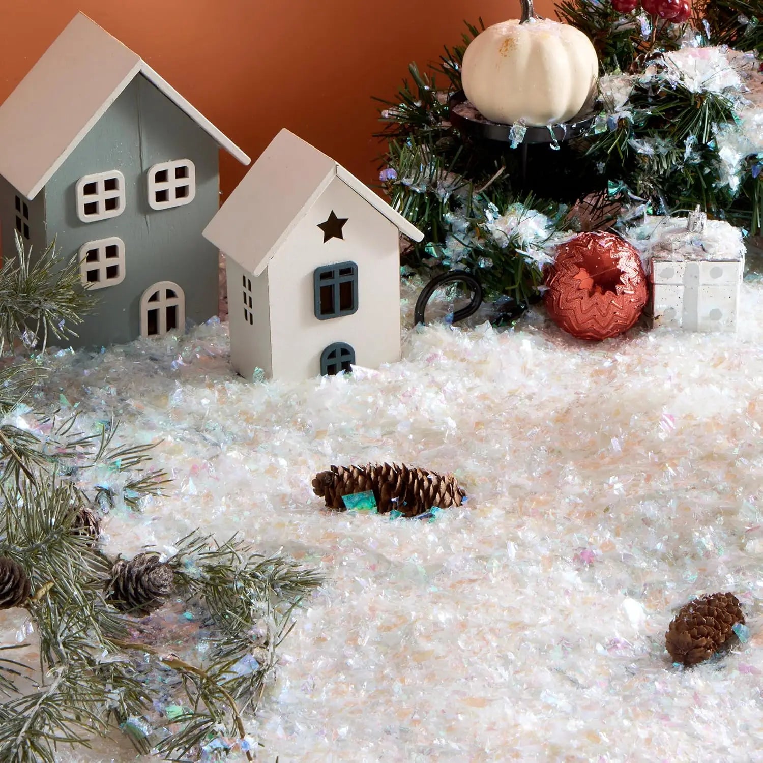 50/200g Winter Fake Snow Artificial Snowflake Christmas Snow Powder Party Decor Xmas DIY Crafts Village Displays Props Gifts