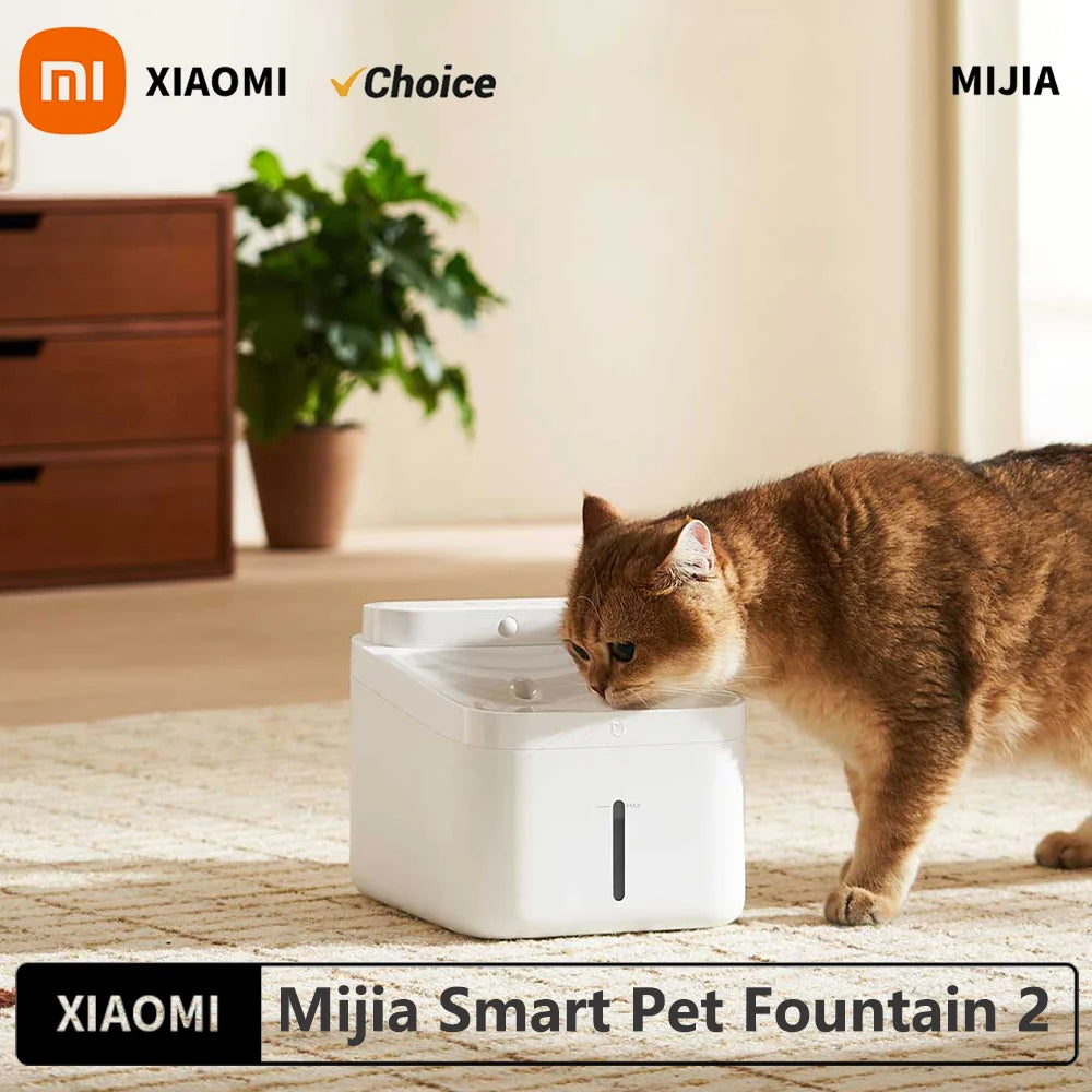 Xiaomi Mijia Smart Pet Drinking Fountain 2 3L Capacity Wireless Water Pump Automatic Sensing Cats and Dogs Long Battery Life