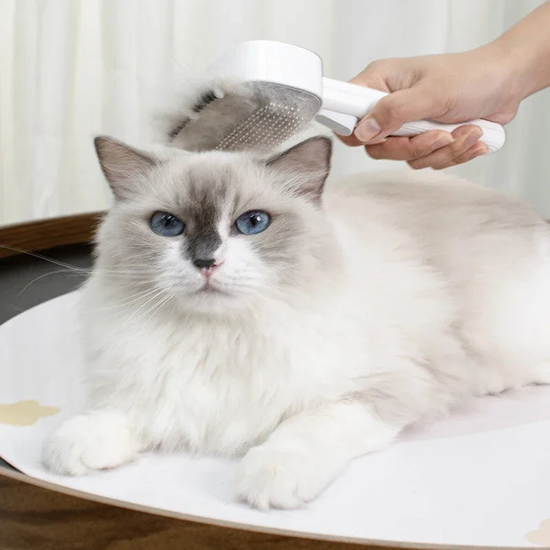 Magic Pet Grooming Brush - Effortless Knot Remover & Hair Collector, Painless Detangling for Cats & Dogs with Thick Fur
