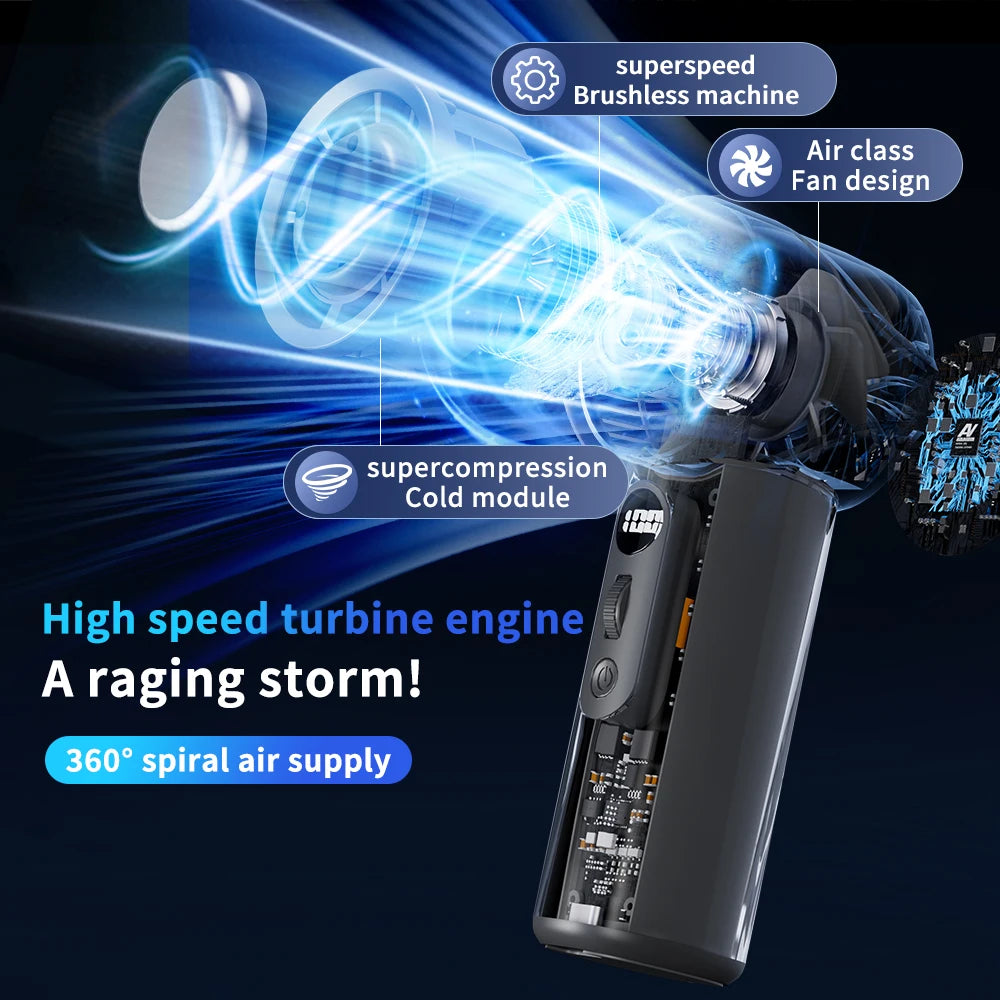 2025 New Mini Semiconductor Refrigeration Handheld Fan USB Portable 3000mAh Cooling High-speed Ice Pack Handheld Electric Fan