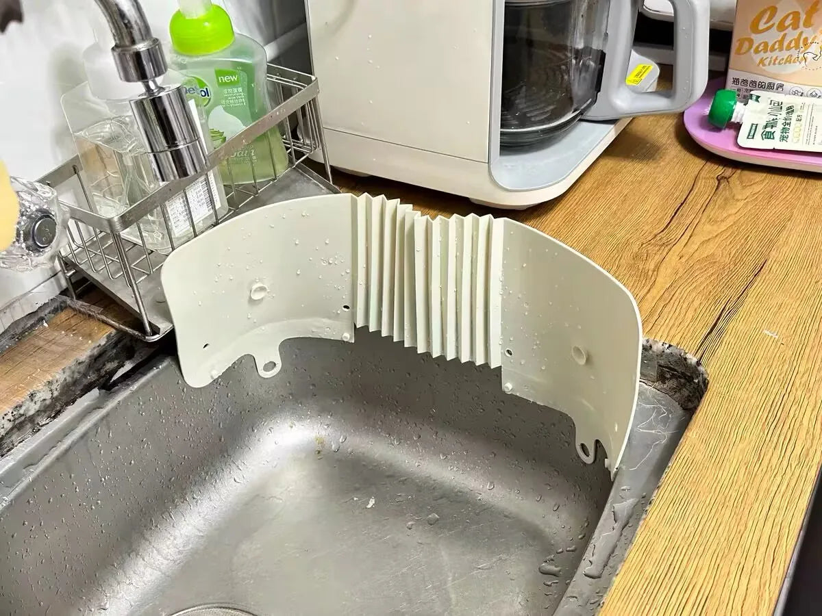 1PC Splatter Screen Bar Kitchen Sink Water Blocker Adjustable Splash Proof Board Vegetable Washing Drainage Kitchen Accessories - You Offer