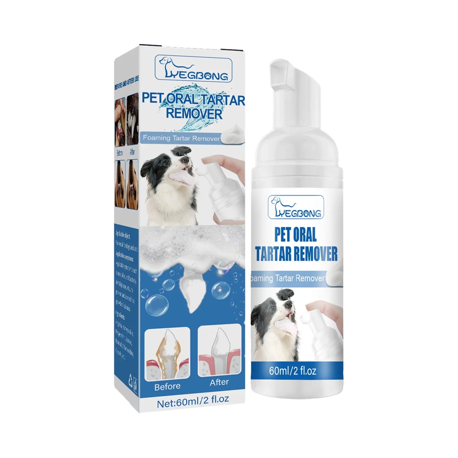 Pet Tartar Remover, Dog Calculus, Yellow Teeth, Bad Breath, Teeth Cleaning, Pet Oral Foam Cleaner