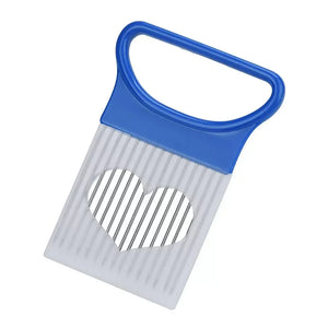 Effortlessly Slice Onions with this 1pc Colorful Onion Slicer Kitchen stainless steel potato chip onion holder - You Offer