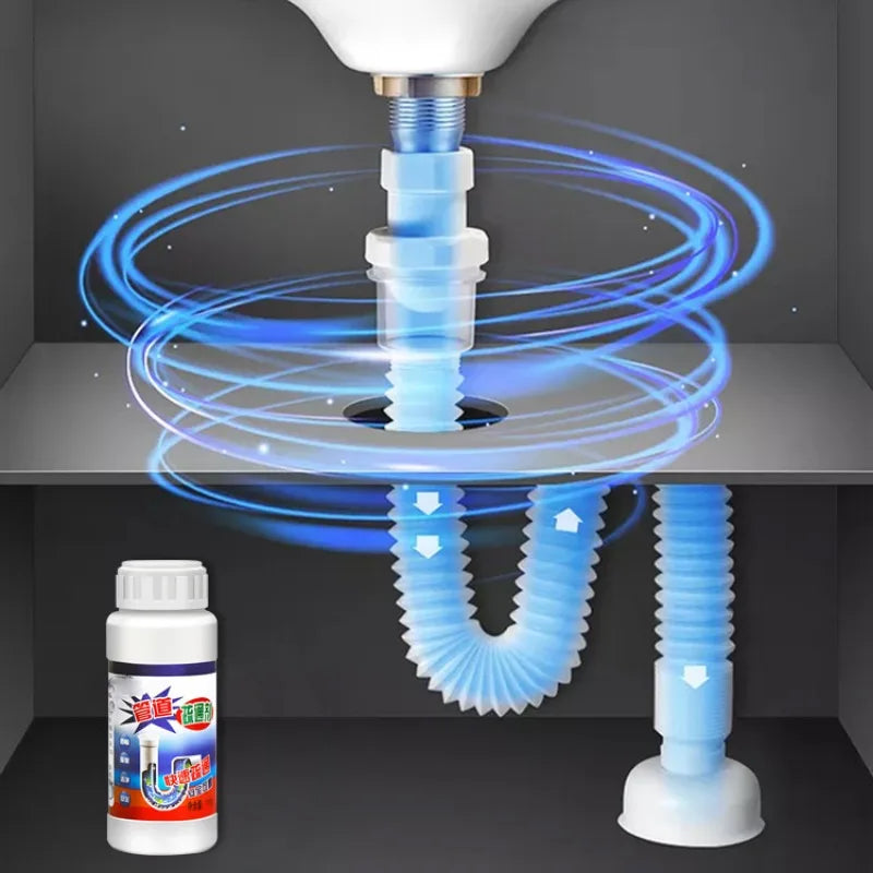 100g Kitchen pipe dredge agent sink bathroom cleaning deodorization toilet sink strong dredge cleaner sewer hair floor drain