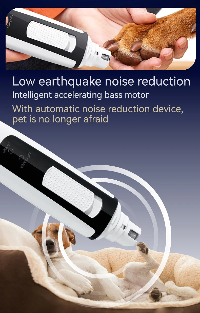 Fenice P66 USB Charging Electric Nail Grinder Rechargeable Quiet Pet Nail Clippers with Free Grinding Wheel for Dogs/Cats/Pets